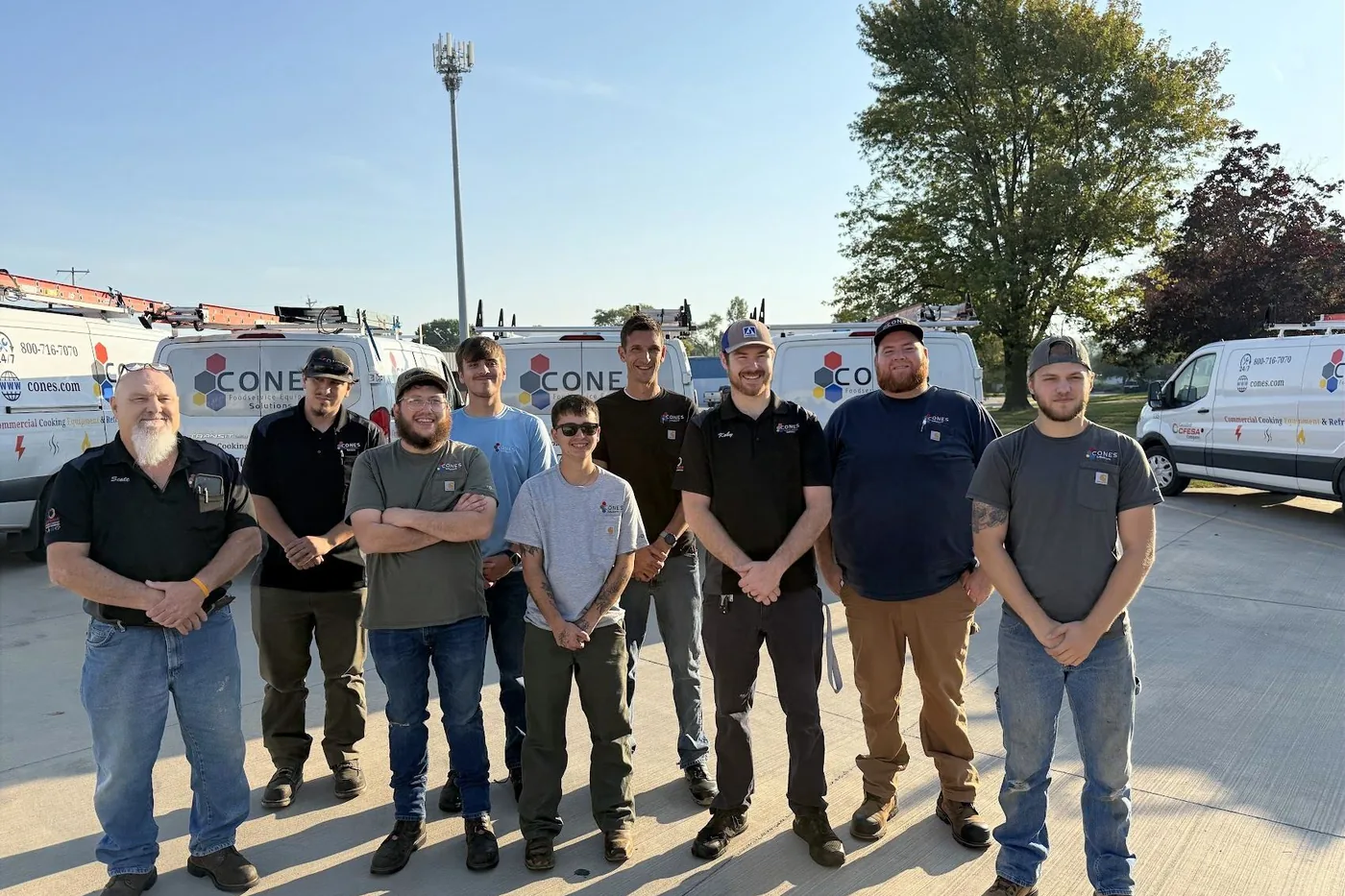 CONES Solutions service technicians outside the Moline branch